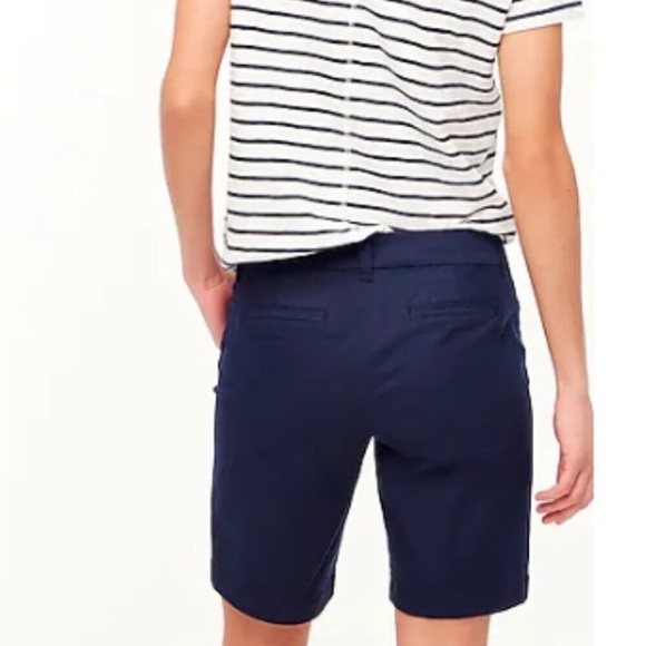NWT J. Crew Navy Blue 9" Frankie Bermuda Chino Short - Picture 2 of 3